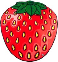 Bigmouth Beach Blanket Strawberry YX0012 3D Beach Blanket Lint Free Beach Mat 152x122cm Picnic and Beach Towel Strawberry