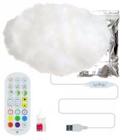 Светодиодная 3D LED лампа Облако Cloud Light OBL-211 подвесной ночник с RGB подсветкой, умный светильник с управлением от телефона и пульта 5W