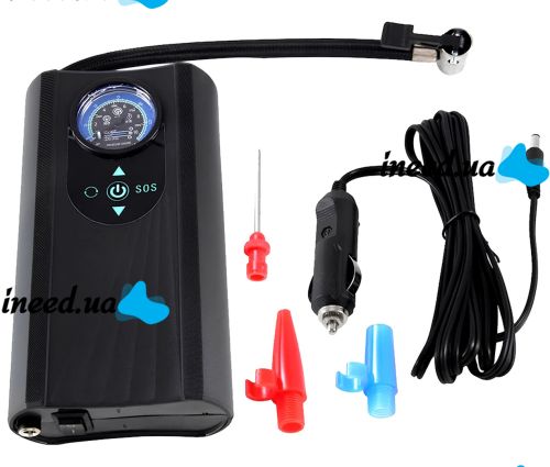 Автомобильный воздушный компрессор Charge Pump CQB001 электрический автокомпрессор с LED дисплеем, насос для подкачки шин от прикуривателя 150 PSI