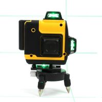 Лазерный уровень DeWalt DCLE34031N 4D 16-линейный зеленый луч на 2 аккумулятора, нивелир для измерения пересечения линий на 360 со штативом в кейсе
