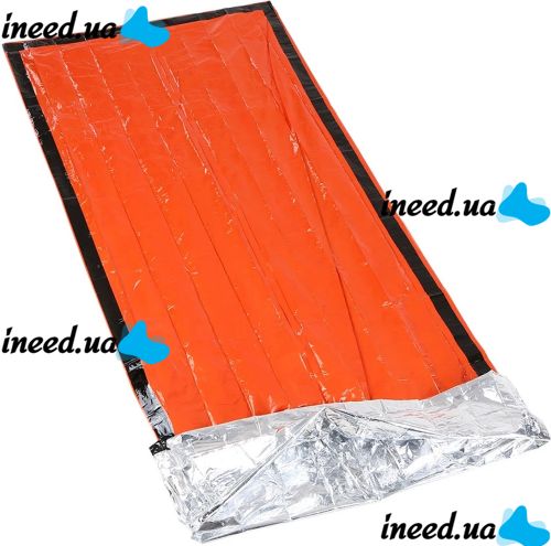Аварийный спальный мешок Emergency Sleeping Bag многоразовый водонепроницаемый спасательный термомешок, спальник из фольги для экстремальных условий
