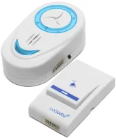 Дверной звонок Luckarm Intelligent 8853 беспроводная кнопка на батарейках, передатчик сигнала и приемник на 32 мелодий для входной двери до 150 м