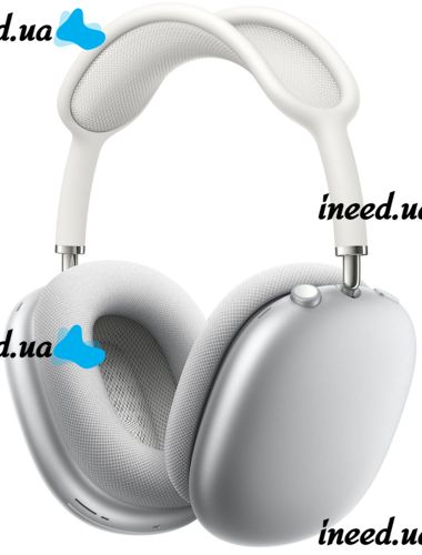 Беспроводные Bluetooth наушники AirPods Max Silver полноразмерные блютуз стереонаушники с микрофоном и шумоподавлением в чехле Smart Case MGYJ3