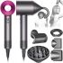 Фен для укладання і сушіння волосся Super Hair Dryer Supersonic HD07 5 в 1 стайлер зі змінними магнітними насадки, захистом від перегріву і турборежимом 1600 W Рожевий