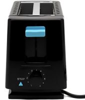 Электрический тостер Domotec MS-263 650W кухонный электротостер для хлеба на 2 тоста со съёмным поддоном и регулировкой степени обжарки Черный