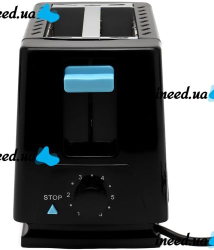 Электрический тостер Domotec MS-263 650W кухонный электротостер для хлеба на 2 тоста со съёмным поддоном и регулировкой степени обжарки Черный