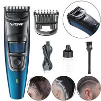 Беспроводная аккумуляторная машинка VGR V-052 Blue для стрижки волос и бороды с насадкой, Аккумуляторный триммер бритва для ухода за бородой 5W Синий