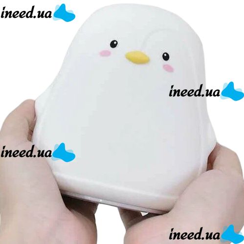 Настольный силиконовый ночник Пингвин Penguin LJC-129 с RGB подсветкой и сенсорным датчиком, Светодиодный светильник 7 режимов на аккумуляторе USB