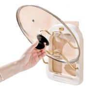 Настенный держатель для крышек Kitchen Pot Cover Rack, Подставка органайзер сушилка для 2 крышек кастрюль на стену, Навесной стеллаж для крышек