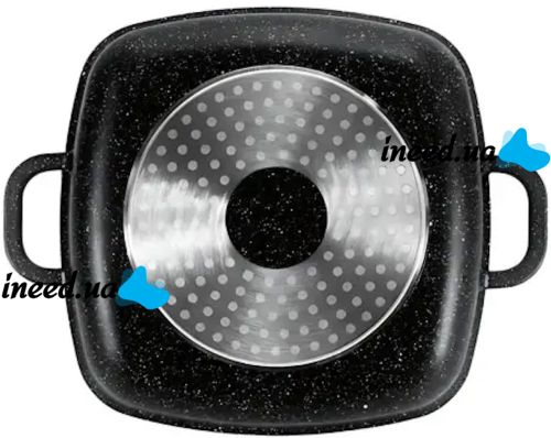 Кухонный набор посуды Bellmax Cookware Set BM-132 3 казана и сковорода для приготовления еды , Кастрюли с крышками и гранитным покрытием 9 предметов