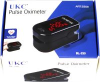 Портативный пульсоксиметр на палец Pulse Oximeter BL-230 пульсометр с LCD дисплеем на батарейках для измерения пульса сатурации кислорода в крови