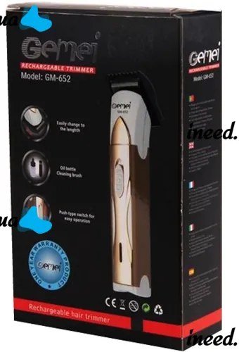 Аккумуляторная машинка для стрижки Gemei GM-652 3W беспроводной мужской триммер для окантовки бороды и усов