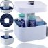 Мужской раскладной органайзер бокс Men's Storage Box 20x20x12 см для хранения мелочей в ванную, Косметическая коробка для принадлежностей Белый