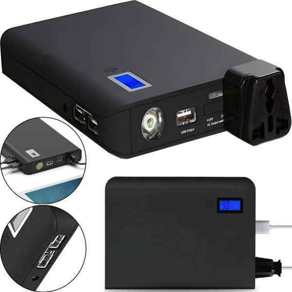 УМБ для ноутбука, телефона 24000 mAh 85W Portable AC Power Bank VHG KR-881, Повер банк с инвертором 220V на 24000 мАч, преобразователь