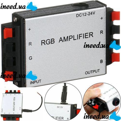 Универсальный двухплатный усилитель напряжения RGB Amplifier XM-01 12V-24v 6A для светодиодной LED ленты, Контроллер 12В для лед лент Серебристый