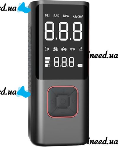 Автомобильный компрессор Car Air Pump ATJ-6988 аккумуляторный автокомпрессор с ЖК монитором, портативный насос для шин автомобиля и велосипеда