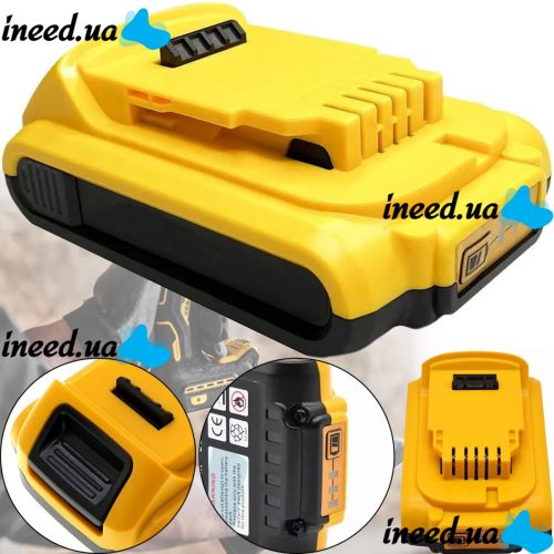 Универсальная аккумуляторная батарея Dewalt DCB203 Yellow Li-on 24V 2Ah для электроинструмента, дополнительный аккумулятор для шуруповерта 24В Желтый