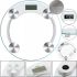 Domotec MS-2003A Electronic Floor Scales up to 180 kg, Round Glass Scales with LED Display Home Weighing Step 0.1 kg MS2003A Transparent
