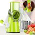 Multifunctional multi-slicer Kitchen Master vegetable Slicer for slicing vegetables and fruits 3 nozzles, Manual vegetable Slicer Grater Kitchen Master Green