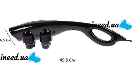 Электрический ручной массажер Quad Action Percussion Massager TK-88-2 для всего тела 28 Вт, 12 в 1, Вибрационный мышечный мультимассажер для спины