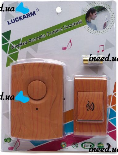 Дверний дзвінок від батарейок Luckarm D602 бездротовий приймач передавач під дерево 32 мелодії з цифровим управлінням для будинку на батарейках