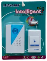 Дверной звонок Luckarm Intelligent D006 от розетки 220V беспроводная кнопка передатчик сигнала и приемник от сети на 38 мелодий для входной двери до 100 м