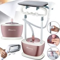Вертикальный паровой отпариватель Domotec MS-3042 на 1.6л напольный парогенератор для глажки и отпаривания одежды с вешалкой и гладильной доской
