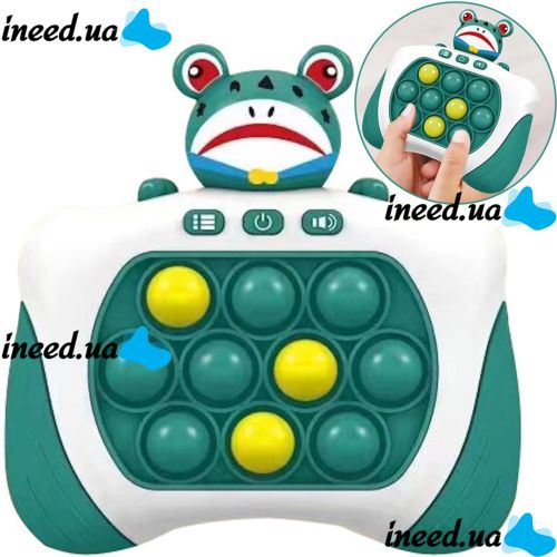Детская игрушка головоломка Quick Pop It Baby Frog SR8602 интерактивная электронная приставка антистресс поп ит для снятия стресса на батарейках от 3-х лет