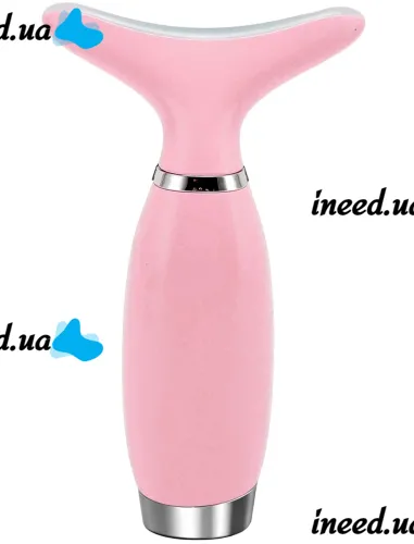 Акумуляторний мікрострумовий масажер Neck Beauty Device HY69 7 режимів міостимулятор для підтяжки та ліфтингу шкіри обличчя і шиї з дисплеєм і підсвічуванням