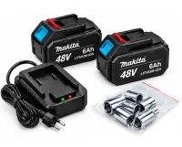 Аккумуляторный набор Makita 2 в 1 гайковерт DWT301 угловой гайковерт трещотка DWR180Z 48V 6Ah 2 аккумулятора, комплект электроинструментов в кейсе