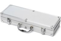 Набор для мангала в кейсе BBQ Tools Set AL-10 10 в 1 43х21х8 см шашлычный комплект из нержавеющей стали для гриля и барбекю в алюминиевом чемодане