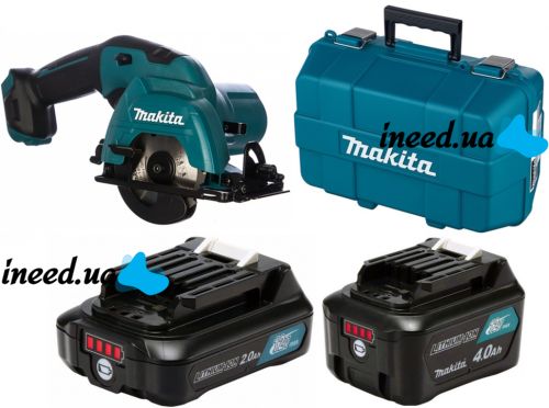 Аккумуляторная дисковая пила Makita HS301DZ циркулярная пила на два аккумулятора для продольного и поперечного распила в кейсе 85 мм 25.5 мм