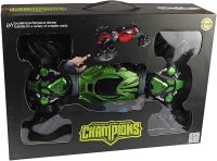 Трюковая машинка перевертыш Champions 2866 аккумуляторный трансформер вездеход на радиоуправлении и сенсорным управлением жестами от руки Зеленый