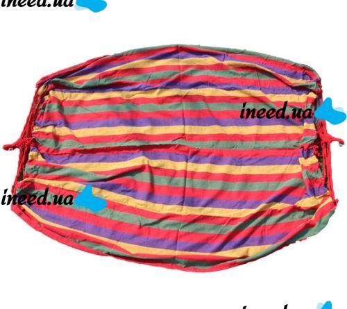 Suspended hammock 190x80 cm without slats Orange, single Mexican cotton fabric hammock without crossbars for lounging with cover, bag