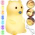 Настільний силіконовий нічник Ведмідь Bear Silicone Night Light DC-7653 дитячий акумуляторний світильник з RGB підсвічуванням і сенсорним датчиком USB