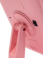 Magic MakeUp Mirror: A Cosmetic Touchscreen Makeup Mirror That Rotates 180 Degrees—a Tabletop Mirror on a Stand with 22 LED Lights, USB-Powered, Pink