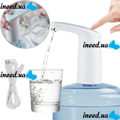 Сенсорная помпа с подсветкой для воды ePump Smart Touch автоматический аккумуляторный насос диспенсер на кулер, электропомпа дозатор для бутылок USB