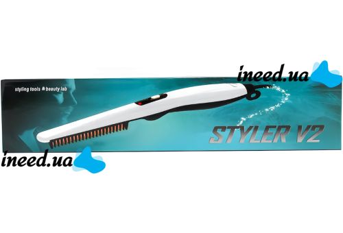 Электрическая расческа для бороды и усов Quick Curling Styler V2 выпрямитель для укладки и выравнивания волос с керамическим покрытием от сети