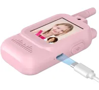 Детская рация с видеосвязью  Video Walkie Talkie JK200 2 штуки аккумуляторная Wi-Fi видео-рация с цветным дисплеем и видеочатом для детей от 6 лет