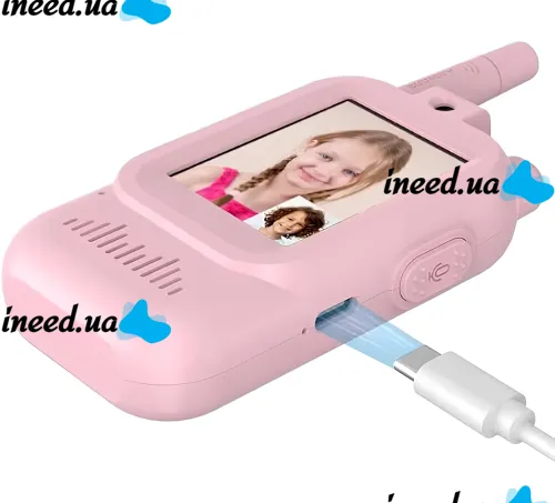 Детская рация с видеосвязью  Video Walkie Talkie JK200 2 штуки аккумуляторная Wi-Fi видео-рация с цветным дисплеем и видеочатом для детей от 6 лет