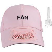 Бейсбольная кепка с вентилятором Fan RS-75 Розовая, солнцезащитная, охлаждающая бейсболка с обдувом, USB зарядкой, аккумулятором на солнечной батарее