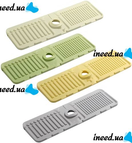 Силиконовый коврик для раковины Drain Mat LY-692 противоскользящая подкладка брызговик на мойку под кухонный смеситель со сливом для воды