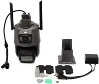 Color Outdoor IP Surveillance Camera with Dual Camera P11 WiFi Video Camera with Night Shooting, Motion Sensor and Microphone 3MP SD RJ45