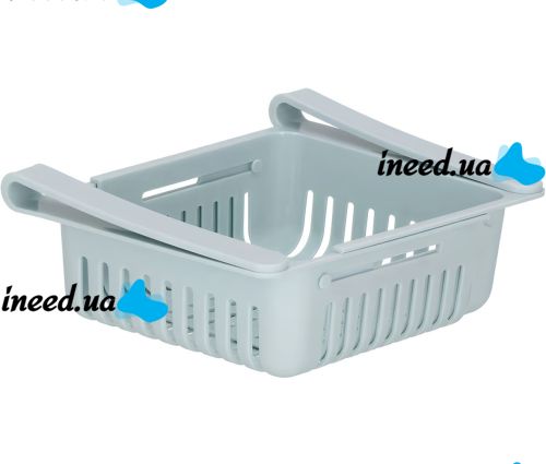Раздвижной органайзер в холодильник Stretchable Hanging Storage Rack TM18013 подвесной контейнер, выдвижная полка, корзинка для хранения продуктов
