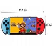 Карманная игровая 16-bit приставка PSP X7 Plus 5.1" дюймов 8GB MP5, Портативная беспроводная приставка с 200 встроенными ретро играми и ТВ выход