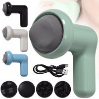 Антицеллюлитный массажер Deep Massager YX-740 24W ручной аккумуляторный вибромассажер, лимфодренажный пистолет для всего тела 4 насадки от USB