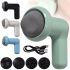 Anti-cellulite massager Deep Massager YX-740 24W handheld rechargeable vibromassager, lymphatic drainage gun for the whole body 4 nozzles from USB