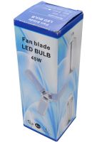 Светодиодная складная лампа Fan Blade Led 45W с цоколем E27 аккумуляторный раскладной тройной фонарь трансформер на три лопасти 220V Холодный белый