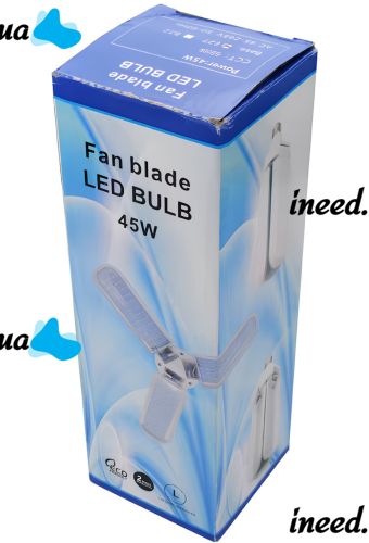 Светодиодная складная лампа Fan Blade Led 45W с цоколем E27 аккумуляторный раскладной тройной фонарь трансформер на три лопасти 220V Холодный белый
