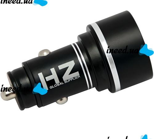 Автомобильное зарядное устройство с вольтметром Car Charger HZ HC7 3.1A, Адаптер для зарядки 2xUSB в прикуриватель, Автозарядка с экраном Черный